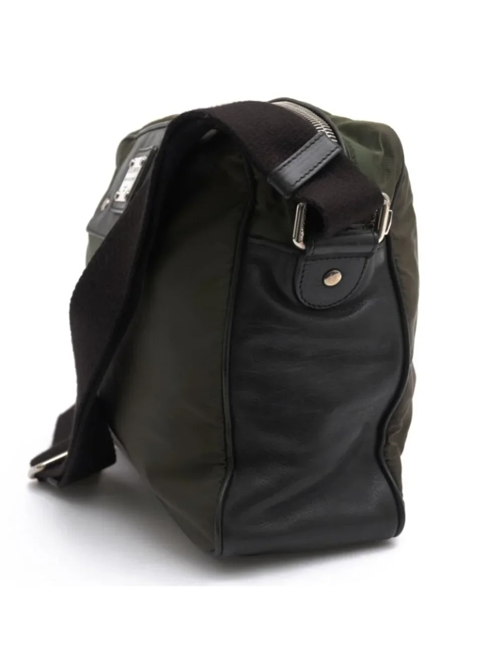 Dolce & Gabbana Shoulder Bag Nylon Leather Olive Khaki